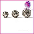 10mm,12mm ,15mm Hollow Solid Tibetan Silver Alloy Charm Loose Beads